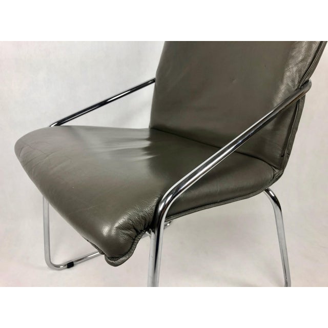 Mid-Century Tubular Steel Office Chair, 1960s, Set of 3 For Sale - Image 12 of 14