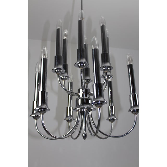 Chrome-Plated Chandelier, 1920s For Sale - Image 6 of 18