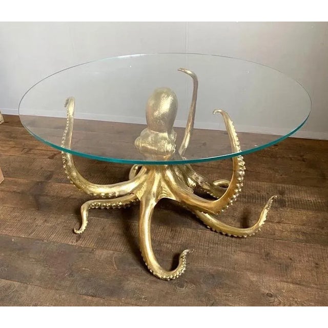 Metal Sculptural Gilt Bronze Center or Dining Table For Sale - Image 7 of 15