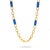 Versatile Glow Blue Cat Eye Gold Long Necklace For Sale - Image 9 of 9