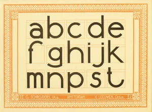 1907 Dutch Letterpress Sheet, Matted (Abcde Fghijk Mnpst)