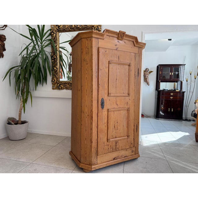 Brown Tyrolean Baroque Biedermeier Farmhouse Cupboard Baroque Cupboard For Sale - Image 8 of 18