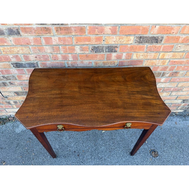 English 19th Century English Serpentine Top Side Table For Sale - Image 3 of 10