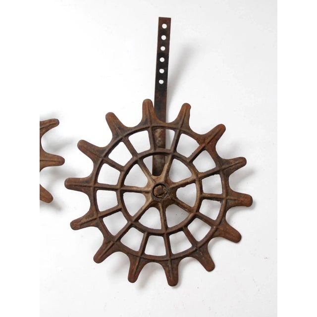 Vintage Farm Closing Wheels a Pair Chairish
