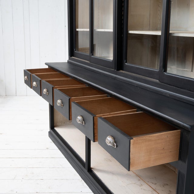 1940s Vintage Sliding-Door Bookcase, 1940 For Sale - Image 5 of 13