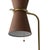 Gable Floor Lamp, Antique Natural Brass with Russet Shade For Sale In Detroit - Image 6 of 8