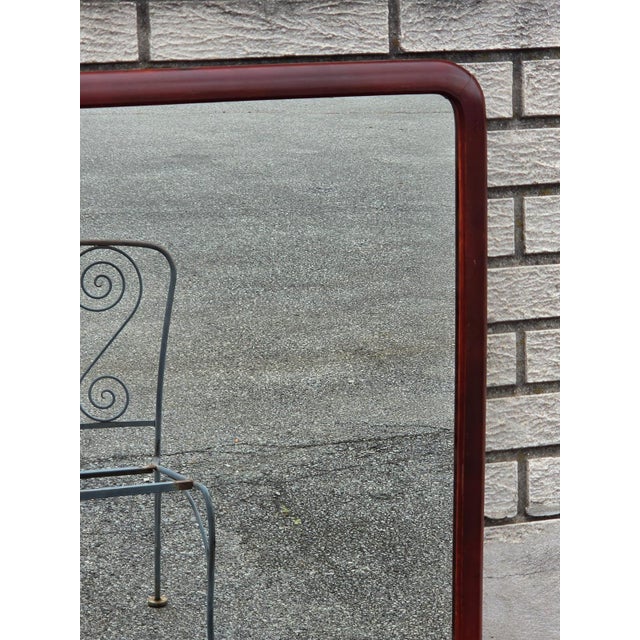 Wood 1920 Mahogany Round Edge American Mirror. For Sale - Image 7 of 17