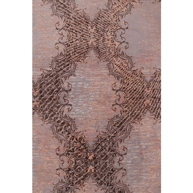 Rug & Kilim’s Modern Classics Rug, Mauve Medallions in Pink Trellises “Vagireh” For Sale In New York - Image 6 of 7