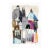 Townhouses - Original House-Themed Mixed Media Paper Collage by Maria C Bernhardsson For Sale