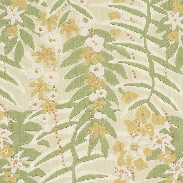 Contemporary SAMPLE - Schumacher Ashbee Botanical Fabric In Citron For Sale - Image 3 of 4