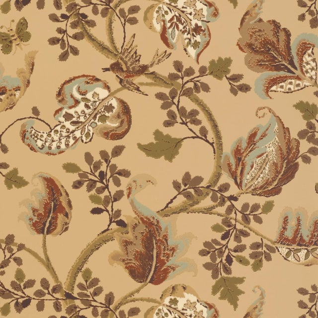 Contemporary Sample - Schumacher Fox Hollow Wallpaper in Honey and Smoke For Sale - Image 3 of 3