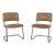 60's Chrome and Faux Leather Cantilever Side Chairs - A Pair For Sale
