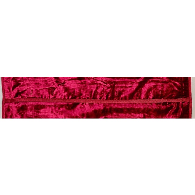 Ralph Lauren Deep Red Crushed Silk Velvet Pillow Cover For Sale In Monterey, CA - Image 6 of 8