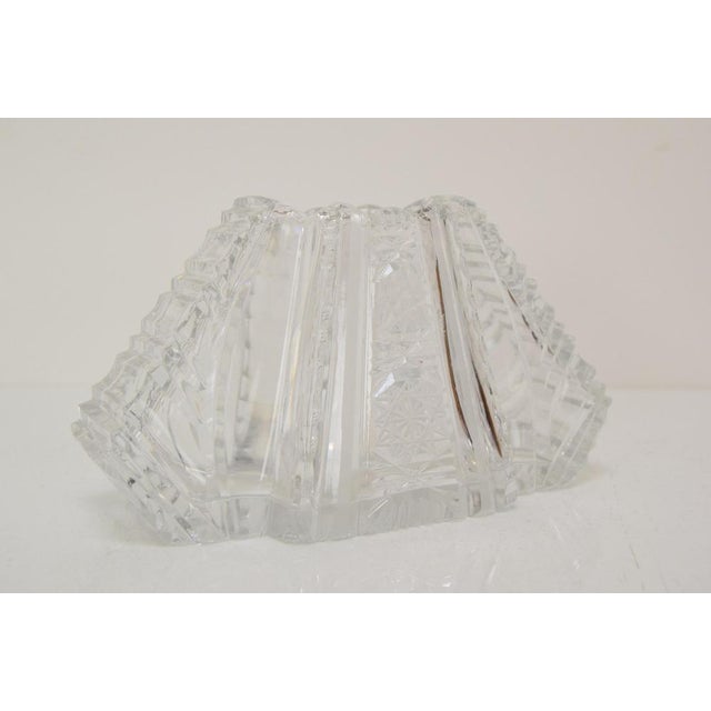 Vintage Cut Crystal Glass Vase from Glasswork Novy Bor, 1950s For Sale - Image 3 of 12
