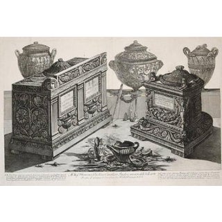 Giovanni Battista Piranesi, Antiche Urne Cinerarie e Lampade, 18th Century, Etching For Sale