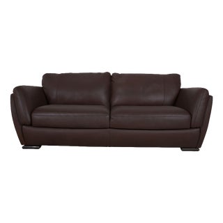 A399 3-Seater Sofa in Dark Brown Leather from Natuzzi Editions For Sale