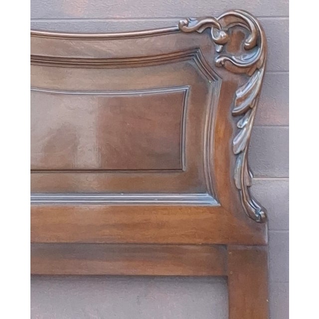 Karges Furniture Karges Rococo Style Mahogany King Size Headboard For Sale - Image 4 of 9