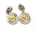Contemporary Chanel Vintage Rare Silver Round Clove Gold Spinning CC Clip on Earrings, A Pair For Sale - Image 3 of 5