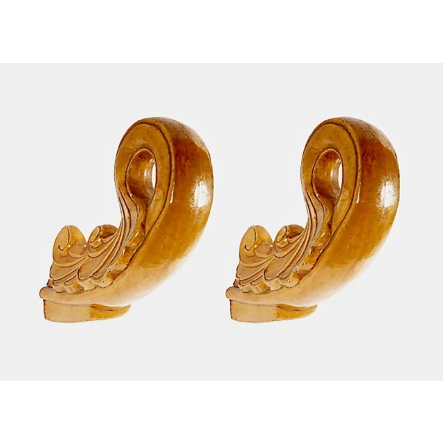 This is a highly decorative pair of antique Chinese or Thai Roof Tiles. The tiles are glazed in a gorgeous shade of...