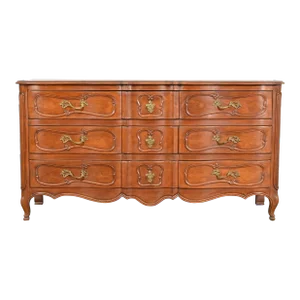 Bodart French Provincial Louis XV Fruitwood Triple Dresser, Circa 1960s