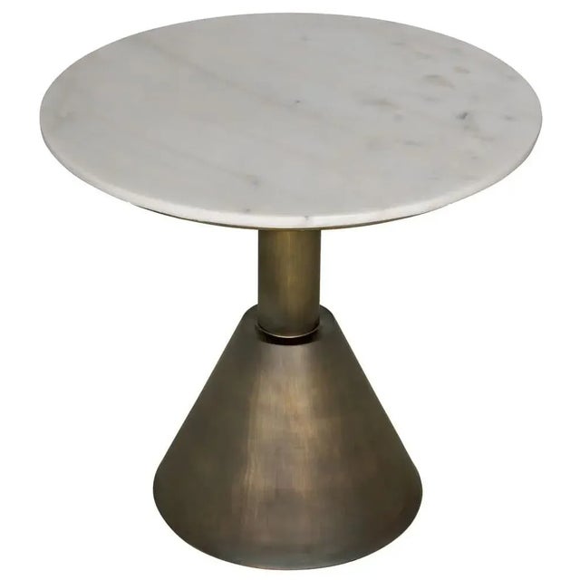 Noir NOIR Joseph Side Table, Aged Brass For Sale - Image 4 of 5