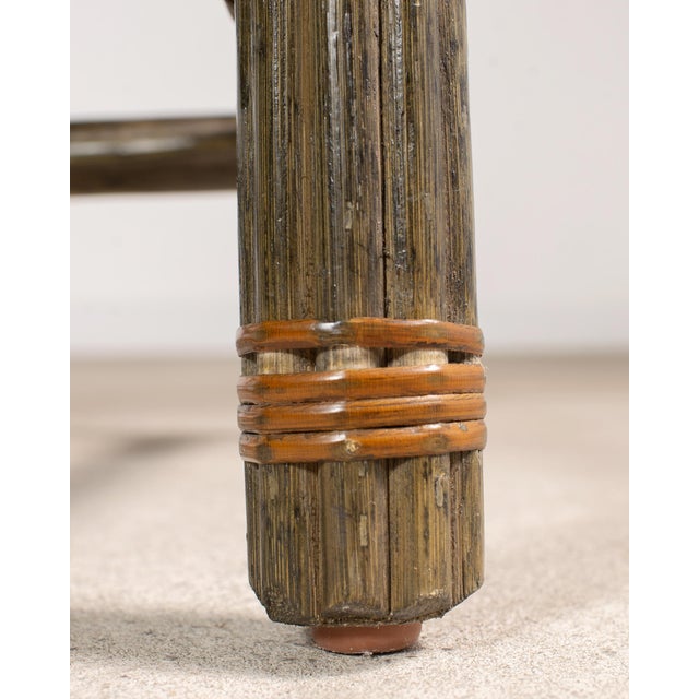 Pair Bielecky Brothers Organic Modern Rattan Dining Armchairs For Sale - Image 18 of 18