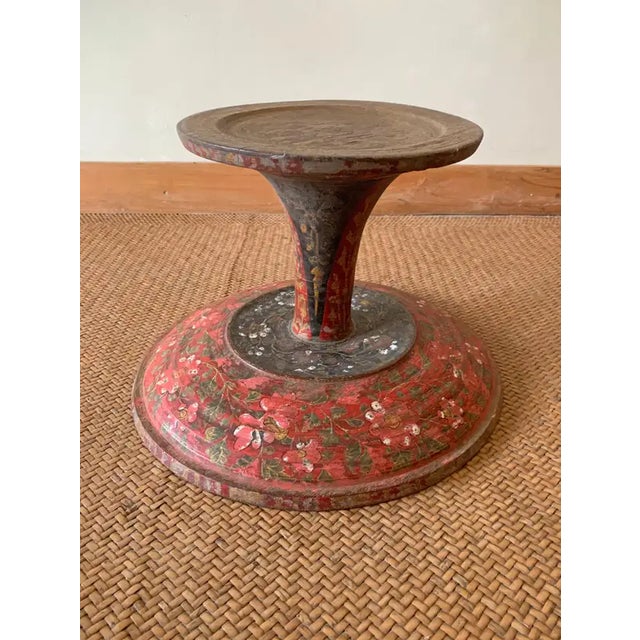 19th Century Balinese Offering Tray / Bowl 'Dulang' With Floral Motif For Sale - Image 6 of 7