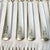 Mid 1800s Antique English Boho Chic Monogrammed Silver Plate Knives and Forks - Set of 70 For Sale - Image 16 of 17