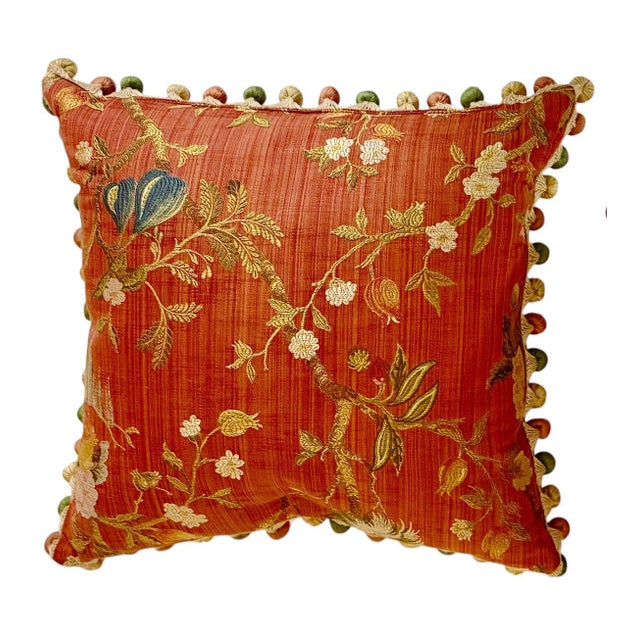 The House of Scalamandre Scalamandré Floral Pillows - A Pair For Sale - Image 4 of 5