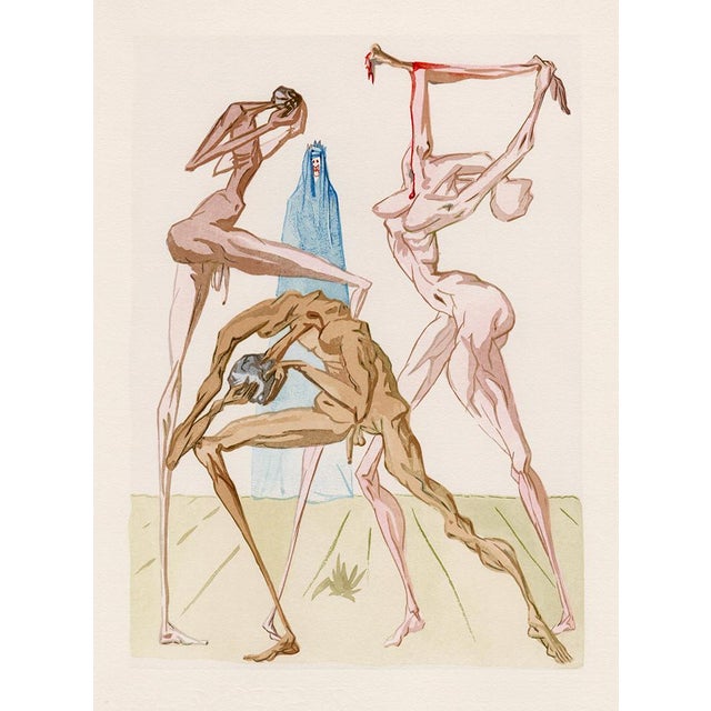 Artist: Salvador Dali (1904-1989) Title: "The Inhabitants of Prato" Enferno Canto 26 Medium: Original Color Woodcut on...