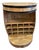 Rustic Bourbon Whiskey Barrel Open Wine Bar Cabinet For Sale