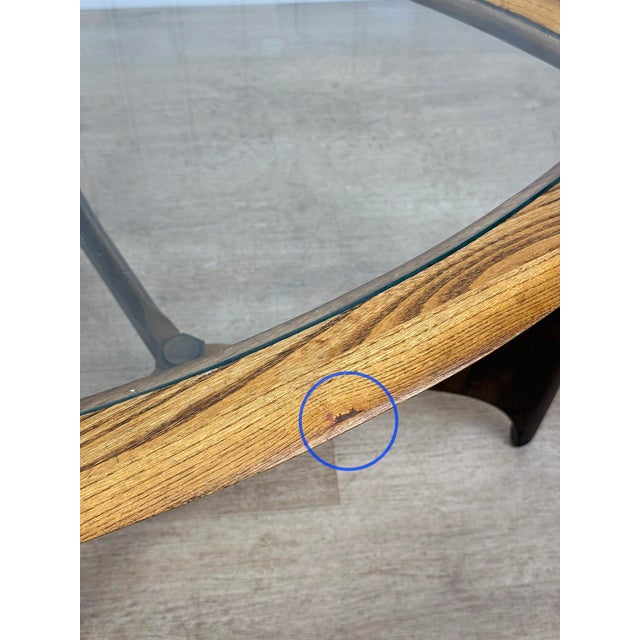 Mid-Century Walnut Sculptural Guitar Pick Side Table by Lane For Sale - Image 10 of 13