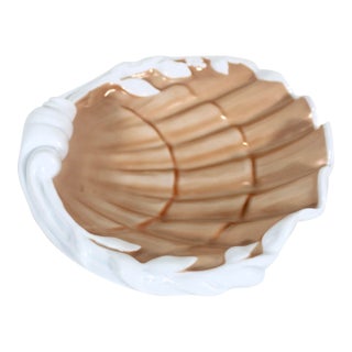 Vintage Ceramic Shell Bowl Mottahedeh Vista Alegre Portugal For Sale