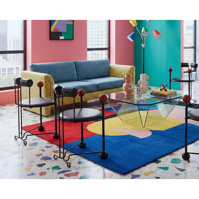 Mid-Century Modern Vintage Sculptural Chairs, 1980s, Set of 4 For Sale - Image 3 of 17