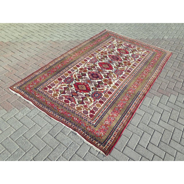 Mid 20th Century 1960s Classical Turkish Handmade Oriental Carpet Area Rug For Sale - Image 5 of 11