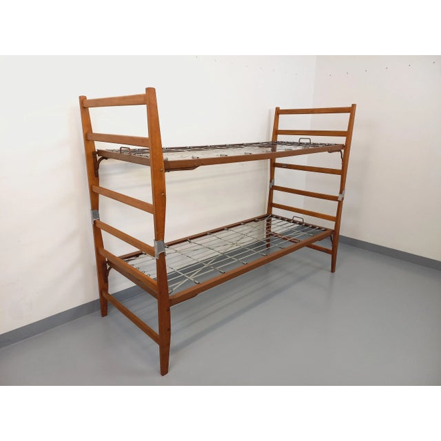 Wood Vintage Stackable Daybeds in Oak Wood and Metal, 1960s, Set of 2 For Sale - Image 7 of 18