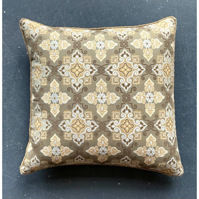Traditional Vintage Boho Jacquard Throw Pillow For Sale - Image 3 of 6