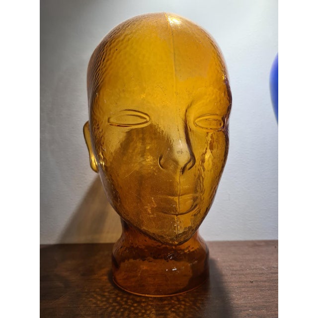 Tinted Glass Display Heads, 1970s, Set of 4 For Sale - Image 11 of 13