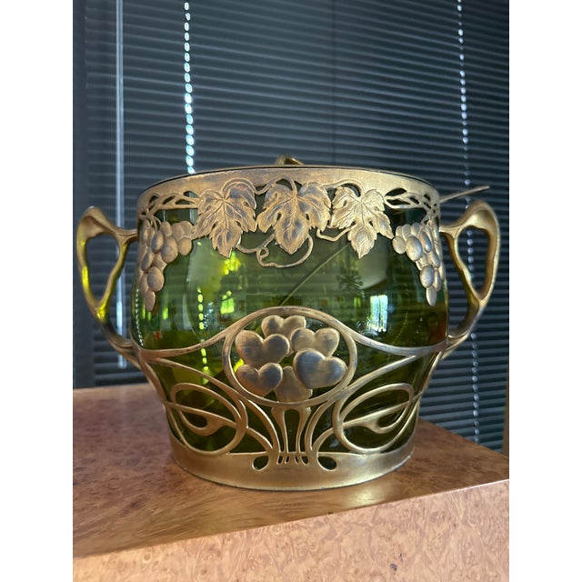 Exceptional and Rare Early Art Nouveau 19th century Punch Bowl designed by Walter Scherf for Osiris (ISIS) company....