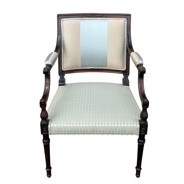 Early 20th Century Louis XVI Style Armchair. Custom Upholstery. For Sale In Tampa - Image 6 of 14