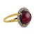 Late 19th Century Victorian 5.00 Carat Garnet Diamond 18k Yellow Gold Cluster Ring, Size 4.75 For Sale - Image 4 of 6