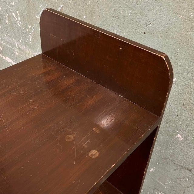 Vintage Gaylord Bros Inc Rolling Wood Library Book Cart Bookcase For Sale - Image 11 of 12