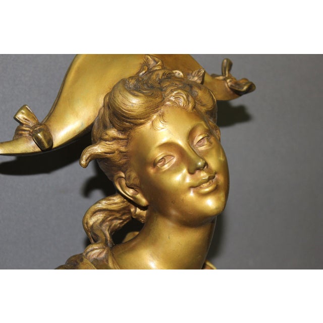 Luigi Balliani, Sculpture The Girl with the Bicorne Hat, 1900, Bronze For Sale - Image 10 of 14