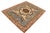 Rustic Southwestern Heriz Ziegler Blue Beige Hand-Knotted Rug - 9'4'' X 11'7'' For Sale - Image 3 of 8