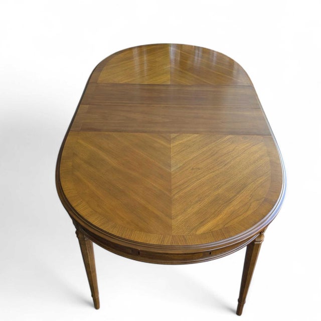 Chestnut 1960s Drexel Esperanto Walnut Extension Dining Table, Mid-Century For Sale - Image 8 of 18