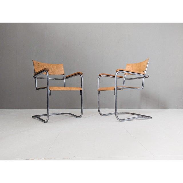 B 34 Armchairs by Marcel Breuer for Samal & Co., 1930s, Set of 2 For Sale - Image 14 of 14