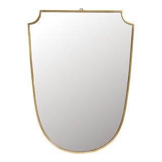 1950s Italian Brass Mirror For Sale
