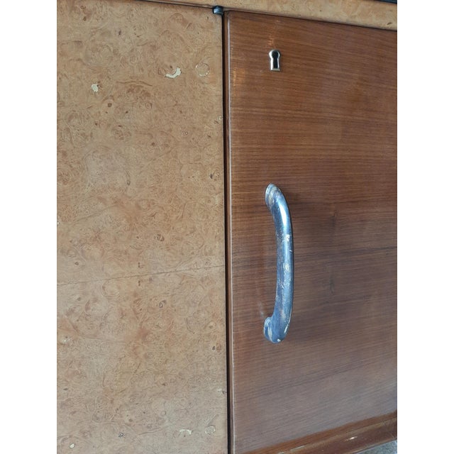 Mid-Century Italian Sideboard with Mirror attributed to Osvaldo Borsani, 1940s For Sale - Image 10 of 18