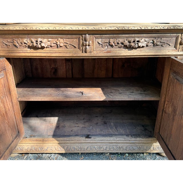 French Carved Oak Hunting Cupboard, 1860 For Sale - Image 11 of 18