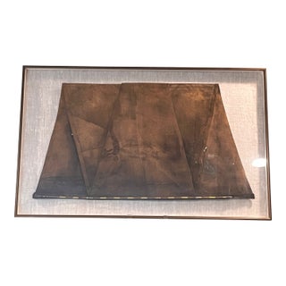 Mid 20th Century Nance O'Banion Signed Studio Fiber Art Shadowbox Framed Woven Mesh Sculpture For Sale